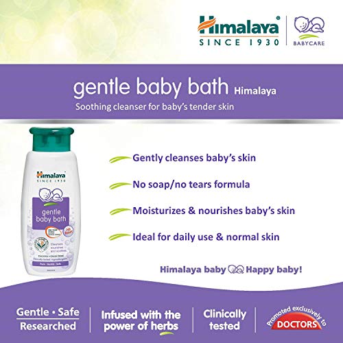Himalaya Baby Powder, 700g and Gentle Bath (400ml) Combo