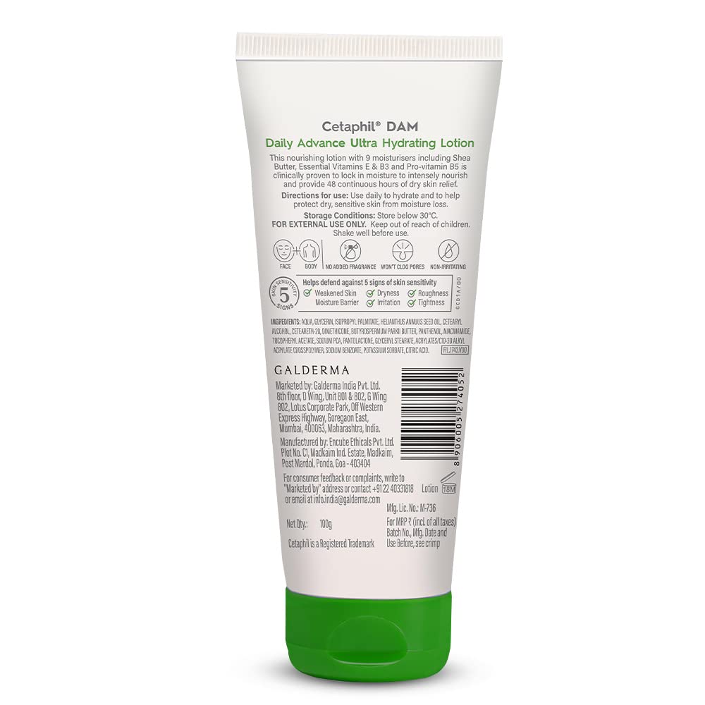 Cetaphil Daily Advance Ultra Hydrating Lotion, 100g and Cetaphil Oily Skin Cleanser, 125ml