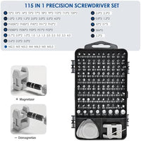 115 In1 Precision Screwdriver Set, Professional Magnetic Repair Tool Kit for Electronics, Watch, Mobile Phone, Laptop, Game Console, Camera, Eyeglasses, Modding, and DIY Projects