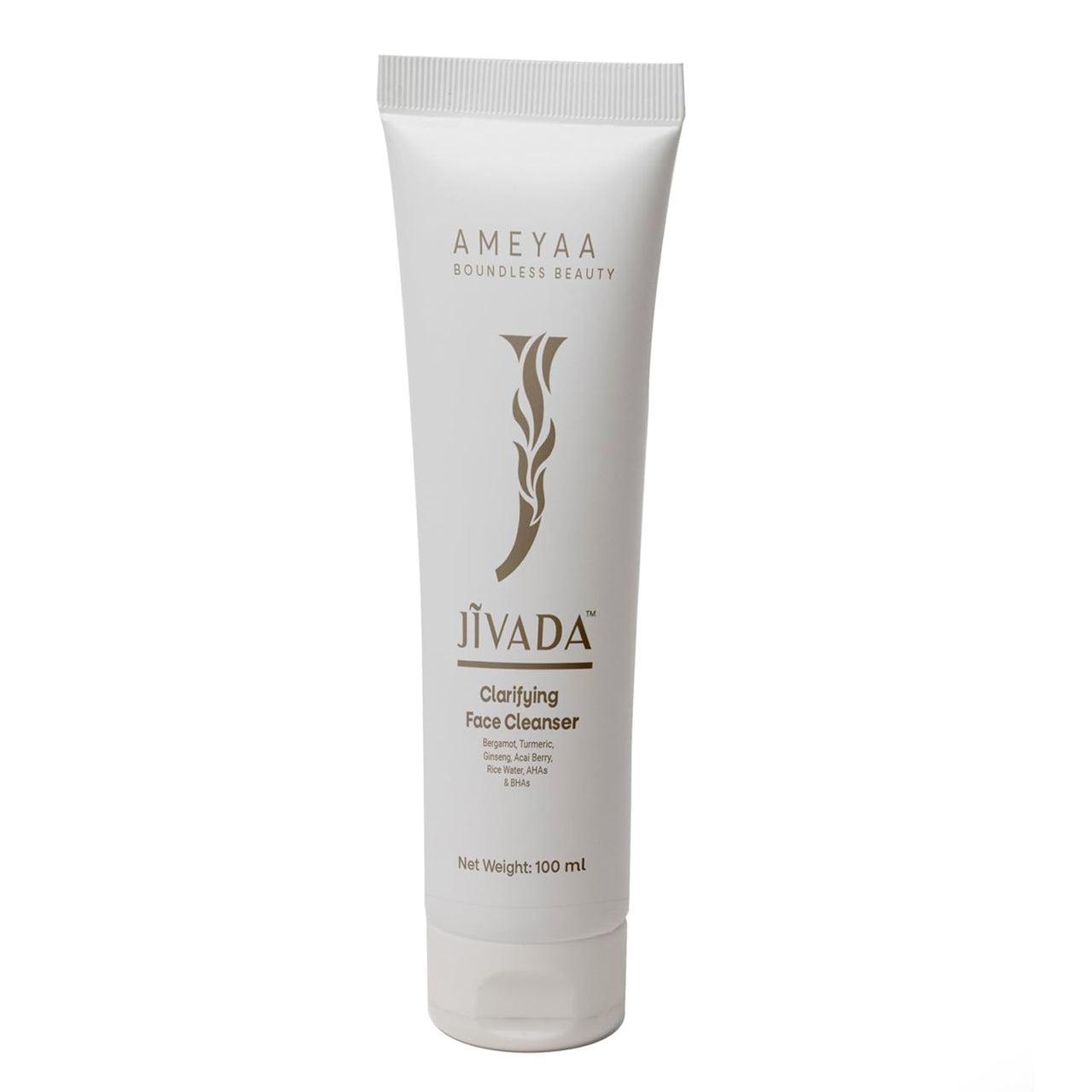 Jivada Sulphate & Paraben-Free Face Wash Cleanser with Salicylic Acid, Rice Water & 20 more ingredients| Brightens Skin, Controls Sebum, Anti-Acne | Acts as Anti-Aging| For Men & Women | Dermatologist Tested | 100ml