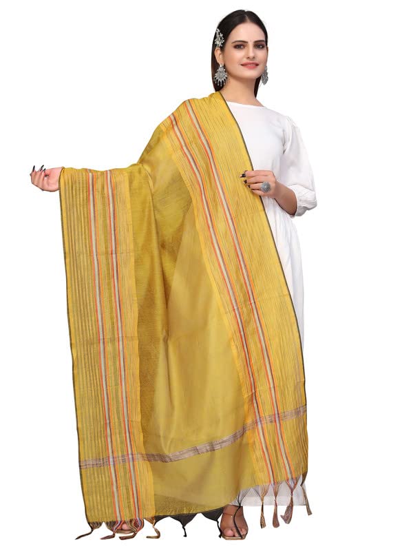 Satrani Women's  Woven Design Chanderi Dupatta