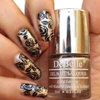 DeBelle Gel Nail Polish Pandora (Blush Rose Gold Glitter Nail Paint)|Non UV - Gel Finish |Chip Resistant | Seaweed Enriched Formula| Long Lasting|Cruelty and Toxic Free| 8ml