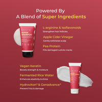 Arata Essential Care Super Duo Travel Pack | Super Shampoo & Conditioner | Reduces Hair Fall, Adds Shine, Volumizes | With Keratin, Biotin & Argan Oil | Paraben & Sulphate Free | 200ML