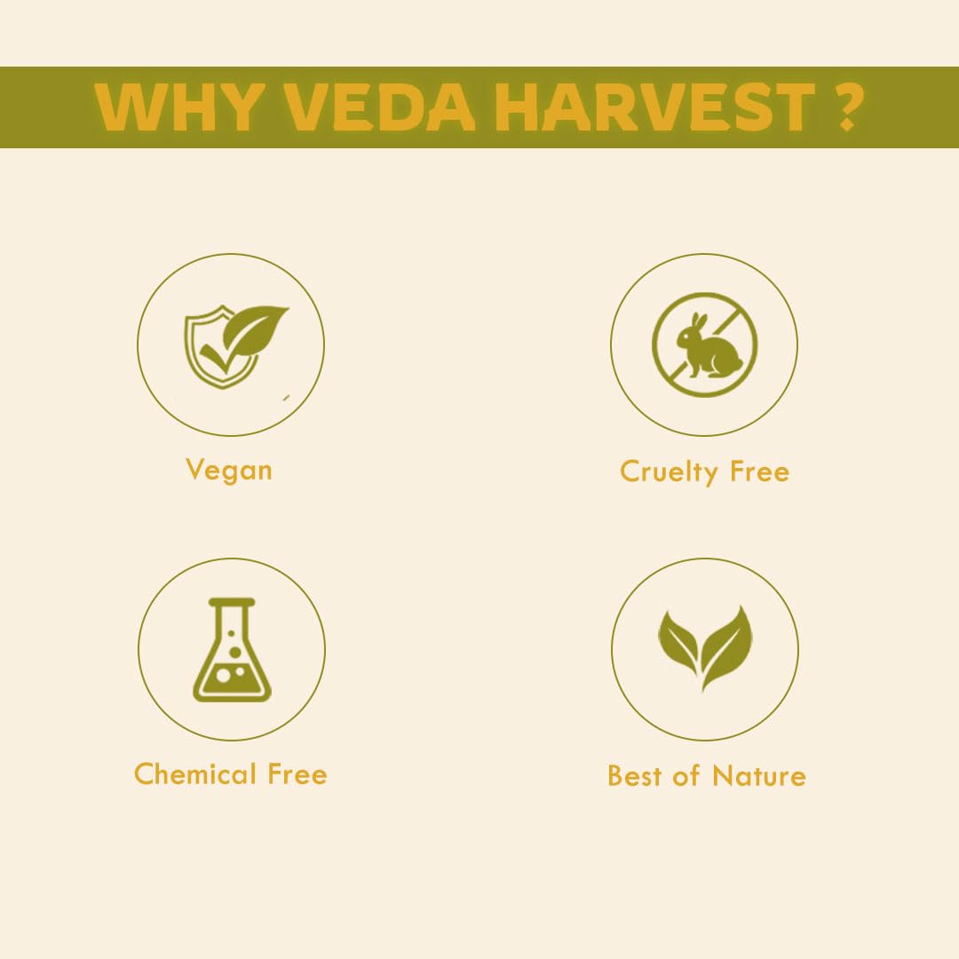 VEDAHARVEST Indigo Powder 120gm Natural Hair Dye | Chemical-Free & Plant-Based Black Hair Color