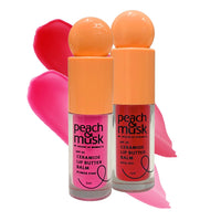 Peach and Musk SPF 30 Ceramide Lip Butter Balm, for Dry Lips with Tripeptide & Squalane, 3D Pillow Effect, Brightens & Hydrates Lips, Tinted Lip Balm - Rage Red (5ml)