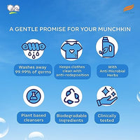 Himalaya Germ Free Baby Laundry Wash 1 L Pouch Liquid, White, (7004801)