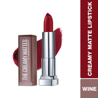 Maybelline New York Color Sensational Creamy Matte Lipstick, 695 Divine Wine, 3.9g And Maybelline New York Color Sensational Creamy Matte Lipstick, 657 Nude Nuance, 3.9g