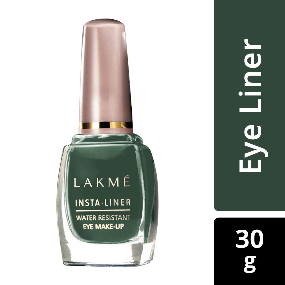 Lakmé Insta Shimmery Eye Liner, Golden, 9 Ml And Insta Eye Liner, Green Gel, 9 Ml