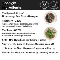 Soulflower Rosemary Shampoo For Hair Growth, Anti Hair Fall, Stronger, Shiny & Long Hair & Healthy Scalp WIth Tea Tree, Pro Vitamin B5 | Men & Women | 200 ml