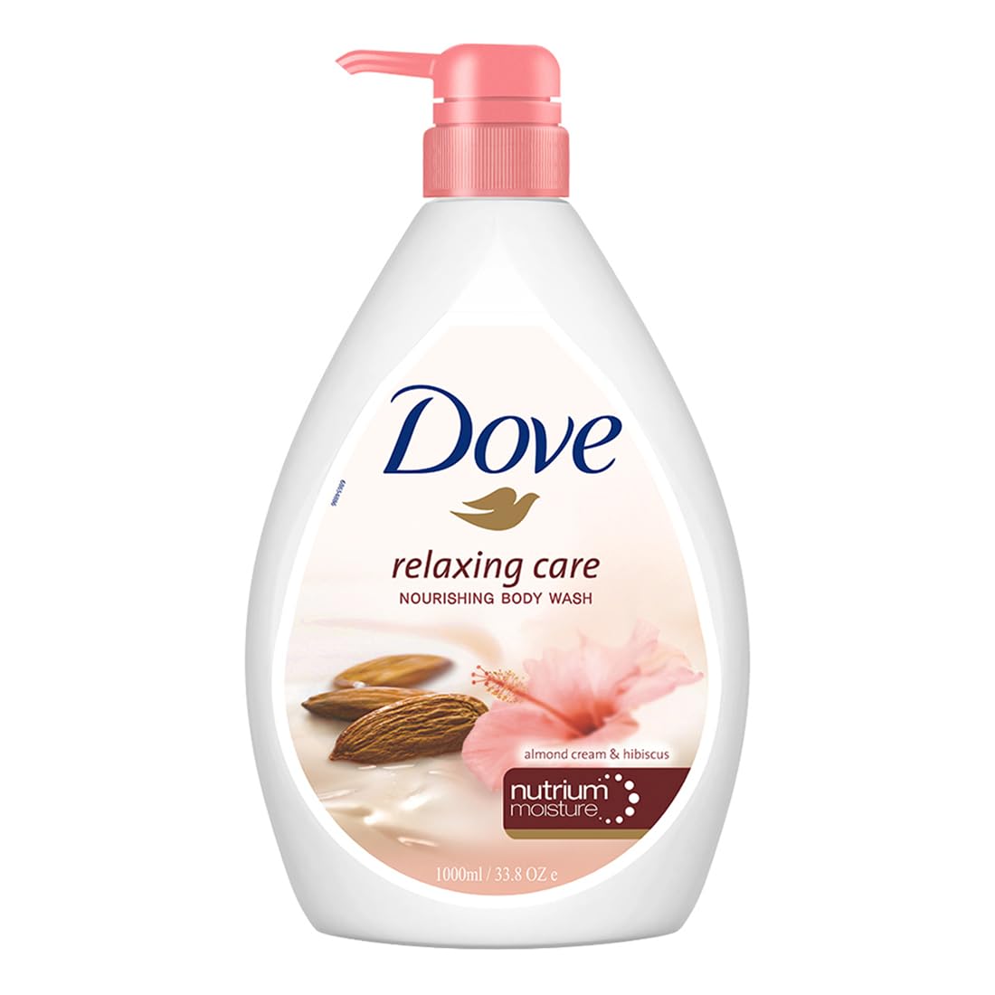 Dove Relaxing Almond Cream Body Wash with Hibiscus for Smooth Skin, Soft & Sweet Scent 1L