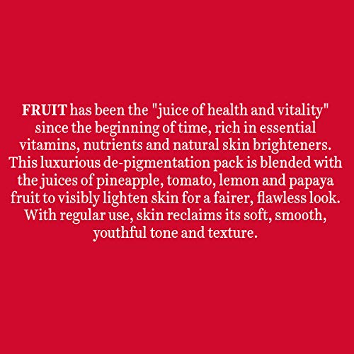 Biotique Fruit Brightening Depigmentation and Tan Removal Face Pack| Ayurvedic and Organically Pure| Tan Removal Face Pack for All Skin Types|100% Botanical Extracts| 100gm (Pack of 3)