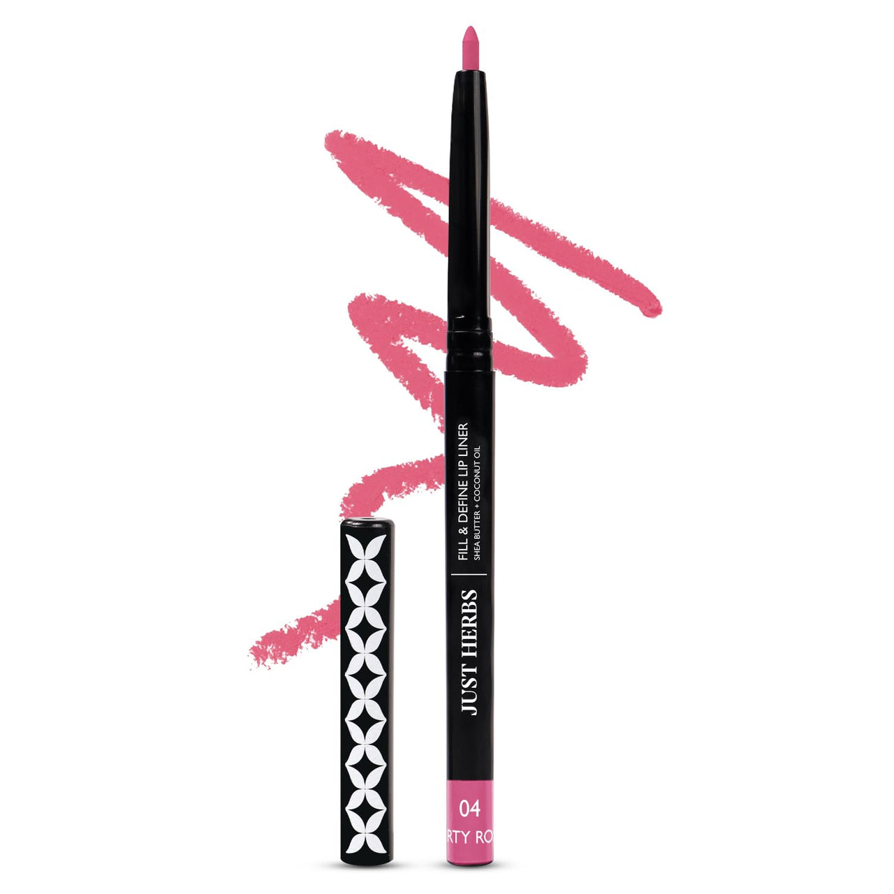 Just Herbs Fill & Define Lip Liner with Shea Butter and Coconut Oil Transfer Proof Long Lasting Creamy Matte Finish Lip Liner (Dirty Rose, 0.3g)