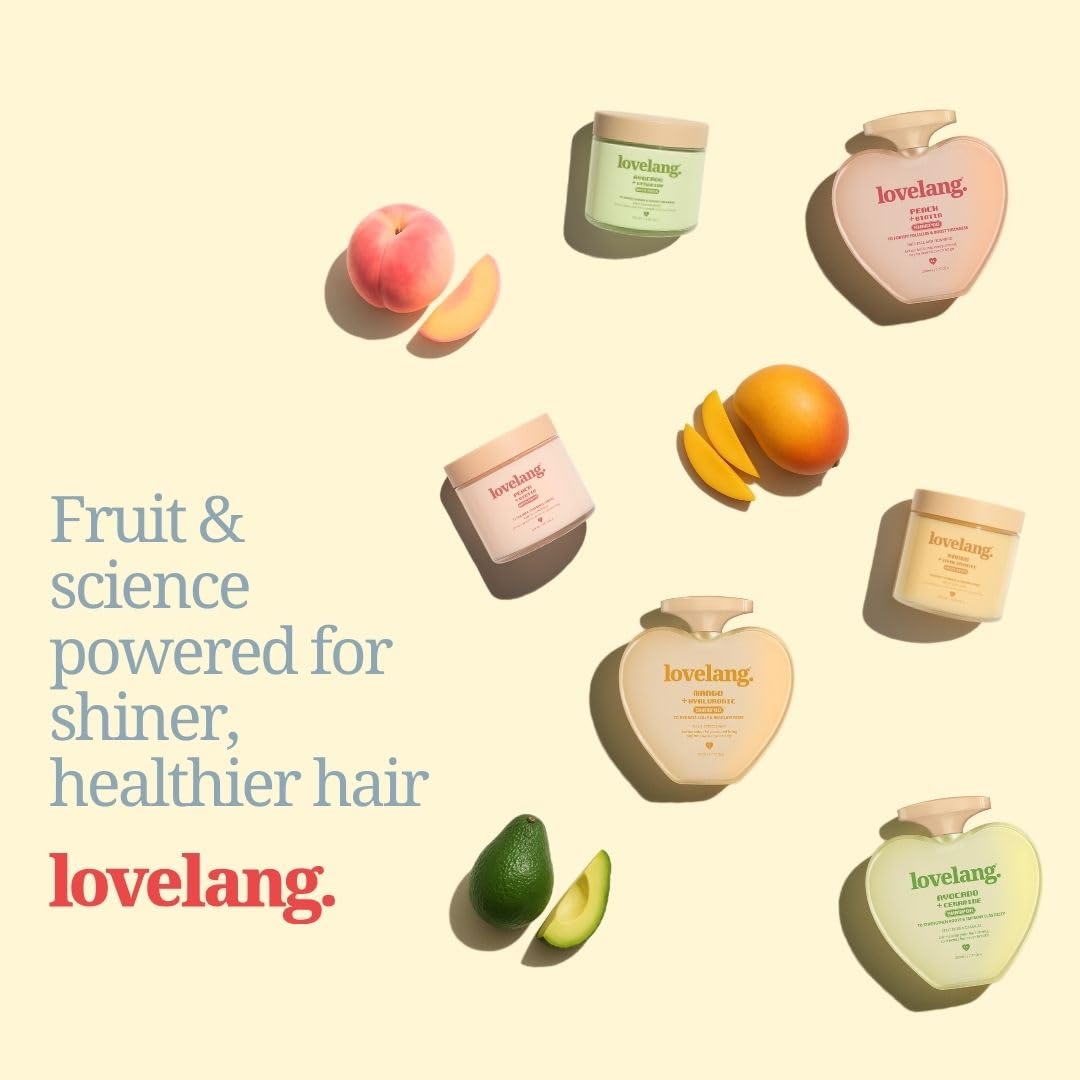 lovelang Mango + Hyaluronic Shampoo | Frizz Control & Hydration Boost | Smoothens & Softens Hair | for Dry, Frizzy Hair| Fruity Mango Scent | 230ml