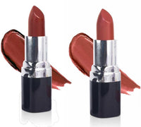 Barva Natural & Moisturising Lipsticks made using Clarified Butter, Kokum butter and Mineral Colours, 4.3g (Pack of 2) (Burgundy 206 & Orchid 222)