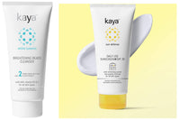 Kaya Clinic Brightening Beads Cleanser, Vitamin E & B3 enriched everyday brightening face wash, 100 ml And Kaya Clinic Daily Use Sunscreen SPF 30, 75ml