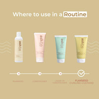 Ashba Botanics Flaxseed Curling Custard For Wavy, Curly, Frizzy & Coily Hair | Argan, Avacado Oil, Shea Butter | Provides Moisture, Controls Frizz, Strong Hold | Phthalates & Parabens Free (ml, 175)