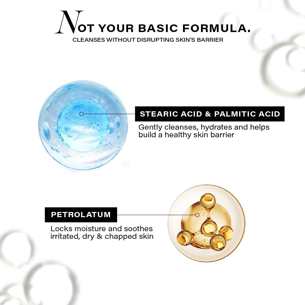 Novology Moisture Barrier Booster Cleanser with Stearic Acid & Palmitic Acid | Hydrating Face Wash For Dry Skin, Sensitive Skin | 180G