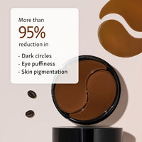 mCaffeine Coffee Hydrogel Under Eye Patches For Dark Circles & Puffiness Reduction | Eye Care Routine | Eye Patch with Caffeine & Hyaluronic Acid | Moisture-Lock Technique For 2X Hydration - 30 Pairs for both Women and Men | 90G