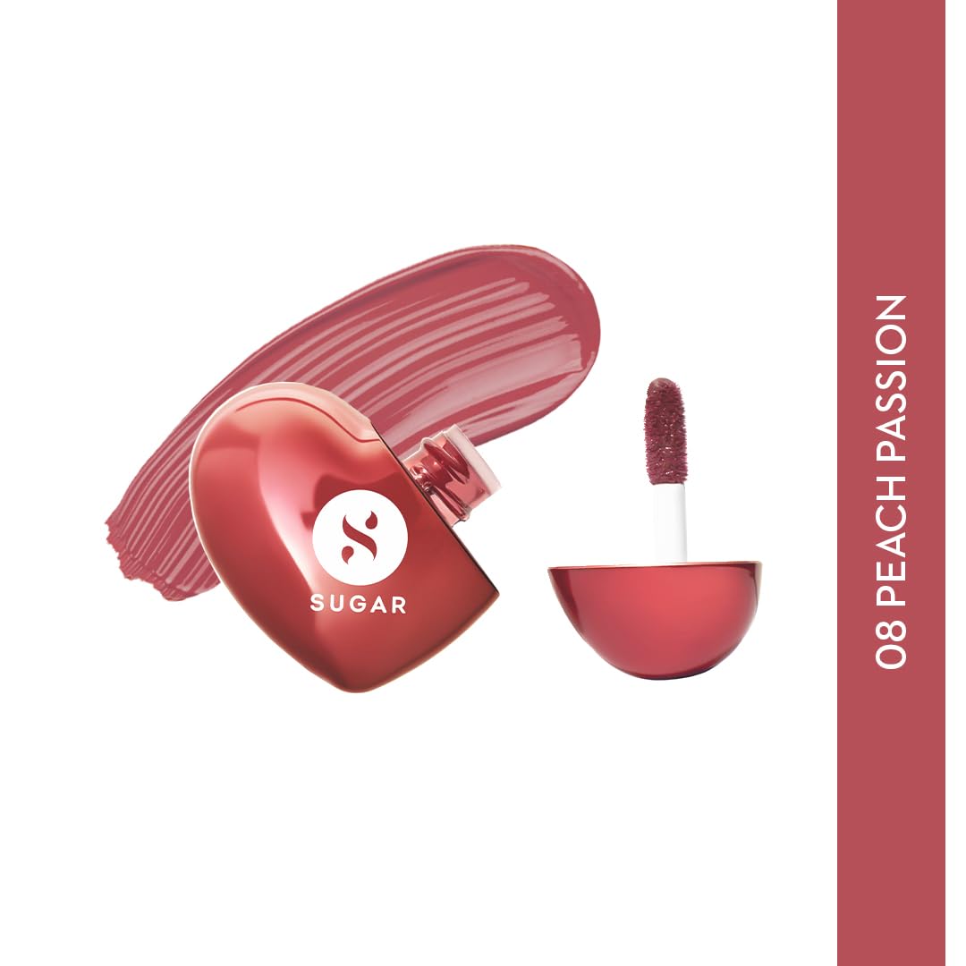 SUGAR Cosmetics LA LA Love Matte Liquid Lipstick | Lasts 18Hrs | Transferproof & Waterproof | 5ml | 08 Peach Passion