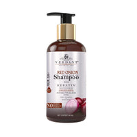 Verdant Natural Care Red Onion Shampoo for Hair Growth | With Black Seed Oil Extract, Keratin & Pro-Vitamin B5 | Onion Shampoo for Hair Fall Control | Onion Shampoo for Hair Fall | Anti Fall Hair Shampoo for Women & Men | Red Onion Hair Shampoo - No Parab