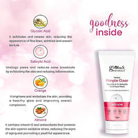 Globus Naturals Herbal Pimple Clear Glycolic & 1% Salicylic Acid Face Wash, Enriched With Orange & Almond, For Oily & Acne Prone Skin, 75 gm (Pack of 2)