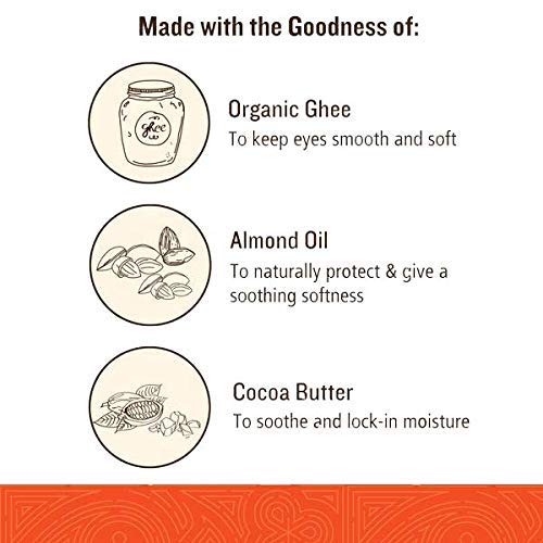 SoulTree Ayurvedic Kajal | Rich Loam Kajal 007 | Brown Shade | Enriched with 100% Organic Ghee, Almond Oil & Camphor | Soothe, Cool & Nourish Eyes | 3gm