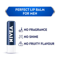 Nivea Deodorant Fresh Active Roll On for Men, 50ml & NIVEA Men Lip Balm, Active Care SPF for 24h Moisture, 4.8 g