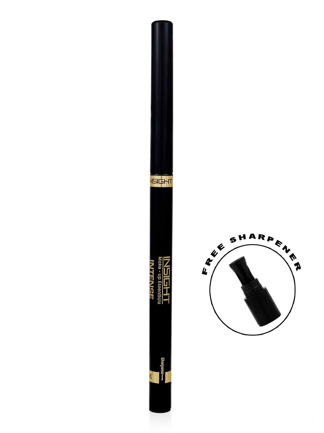 INSIGHT Intense Kohl Kajal (Black) & Non Transfer Liquid Lip Color Combo, Matte Finish