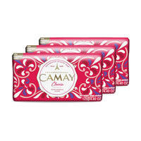 Camay Classic International Beauty Soap With Carnations & Roses (Buy 2 Get 1 Free) Combo Pack Offer, Bar Soap Combo, Daily Skincare, Gives Silky, Soft & Glowing Skin (3 Count, 125G Each)