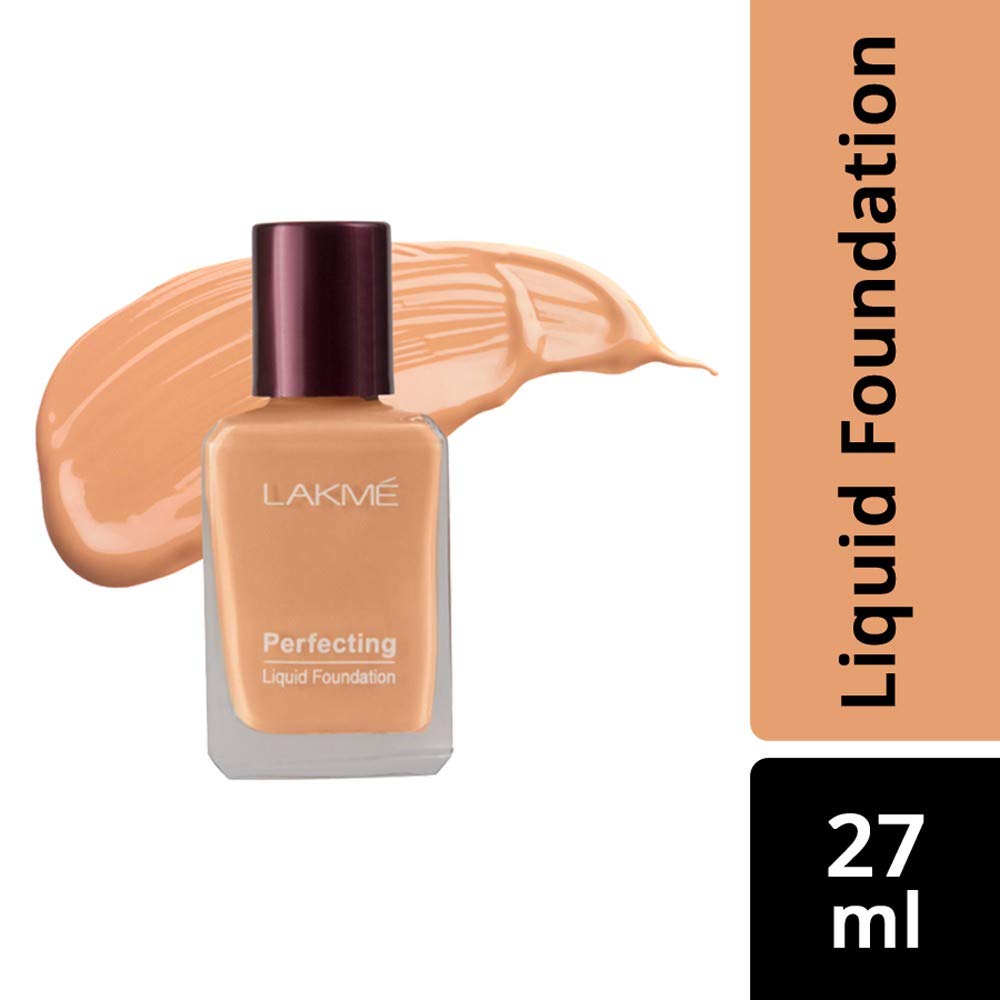 Lakmé Insta Eye Liner, Black, 9Ml And Perfecting Liquid Matte Foundation, Shell, 27Ml