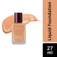 Lakmé Insta Eye Liner, Black, 9Ml And Perfecting Liquid Matte Foundation, Shell, 27Ml