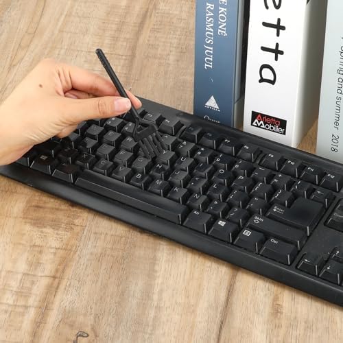Anti Static ESD Brush for PC Lab Cleaning Brush for Keyboard, Electronics Cleaner Brushes Computer Keyboard, Small Portable Cleaning Kit for Printer Cleaner Gap Vent Track Narrow Space - 6pcs