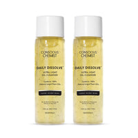 Conscious Chemist Cleanser | 130ml | Face Wash, Cleanser for Oily Skin, Makeup Remover, For Men & Women with SPF & Impurities For Soft & Glowing Skin, Natural Oil - Daily Dissolve (Pack of 2)