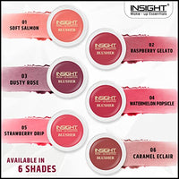 Insight Cosmetics Crème Blusher, Face Makeup, Soft Salmon, 3.5 gm(B-02:01) (Pack of 4)