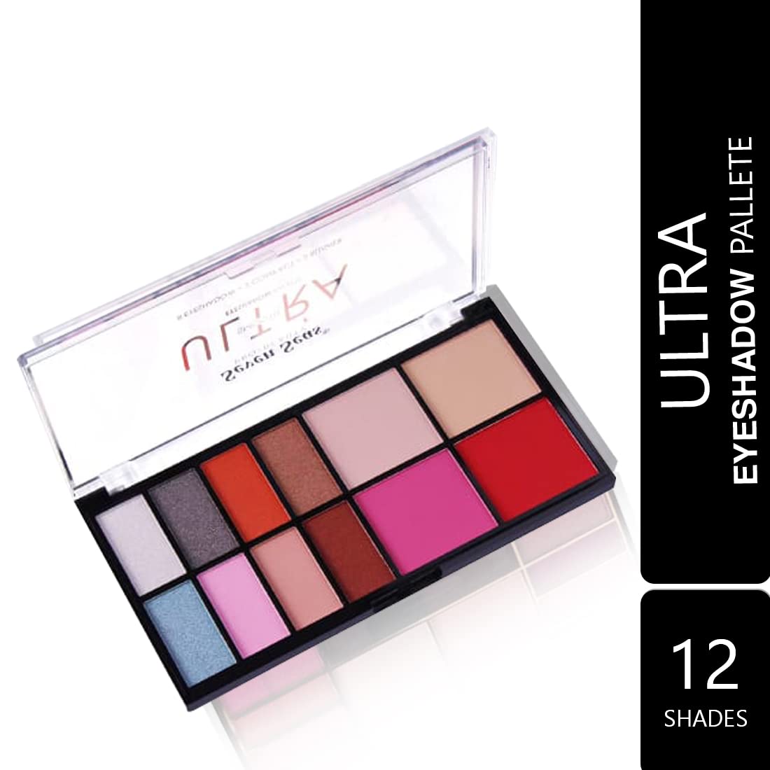 Seven Seas Ultra Smooth Eyeshadow Palette Pigmented Colors | Long Wearing And Easily Blendable Eye Makeup Palette | Multicolor - 30Gm | Shimmery & Glitter Finish (Skin)