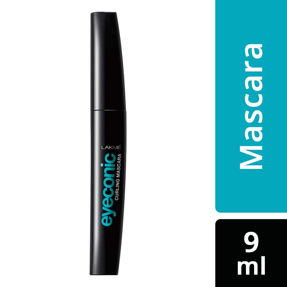Lakmé Eyeconic Lash Curling Mascara, Black, 9ml and Lakmé Insta Eye Liner, Blue, 9 ml