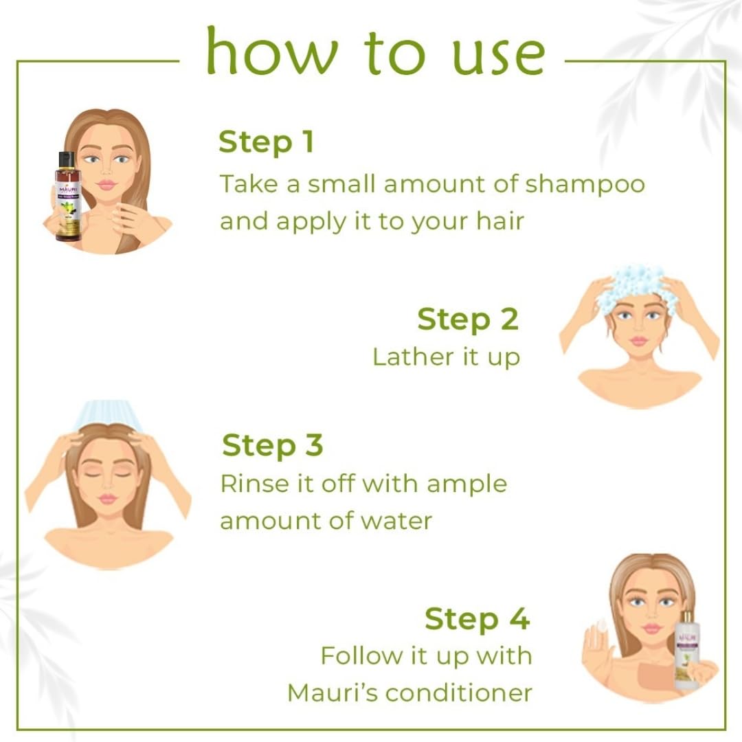 Khadi Mauri Herbal Amla Shikakai Shampoo - Strengthens Roots & Hair Follicles, Repairs Damage & Fights Hairfall - Enriched with Natural Ingredients - 210 ML