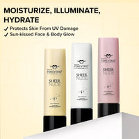 Daily Life Forever52 Sheer Nude Glow Enhancer | Enriched with Shea Butter and Vitamin E | Multitasking Strobe Cream to Achive a Radiant, Sun-kissed Glow (Pearl Vanilla-02, 40ml)