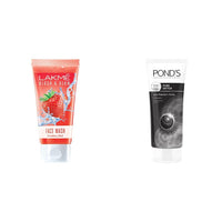 LAKMÉ Blush & Glow Gel Face Wash, Strawberry Blast, 100g and Pond's  Pure White Anti Pollution with Activated Charcoal Facewash, 100g