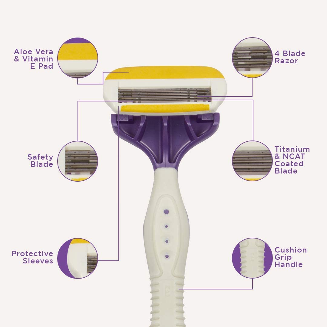 FURR by Pee Safe PEESAFE FURR By Pee Safe Body Shaving Razor For Painless Body Hair Removal With Aloe Vera Vitamin E Padding Precision Of 4 Japanese Blade Coated With Titanium NCAT, 1 count