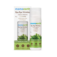 Mamaearth Bye Bye Face Cream For Women Anti Ageing, For Fine Line & Wrinkles, with Green Tea & Collagen - 30 g