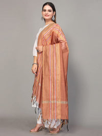 Satrani Women's  Woven Design Chanderi Dupatta