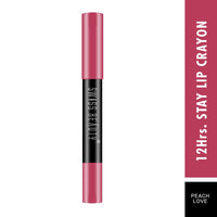 Swiss Beauty 12 Hrs. Stay Matte Lip Crayon, Peach Love, 3g - Long Lasting, Waterproof, Super Stay, Matte Finish Lip Crayon, Long Wear, Crayon Lipstick