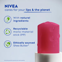 NIVEA Watermelon Shine 4.8g Lip Balm|24 H Melt in Moisture Formula|Natural Oils|Glossy Finish,4.8 g (Pack of 1)