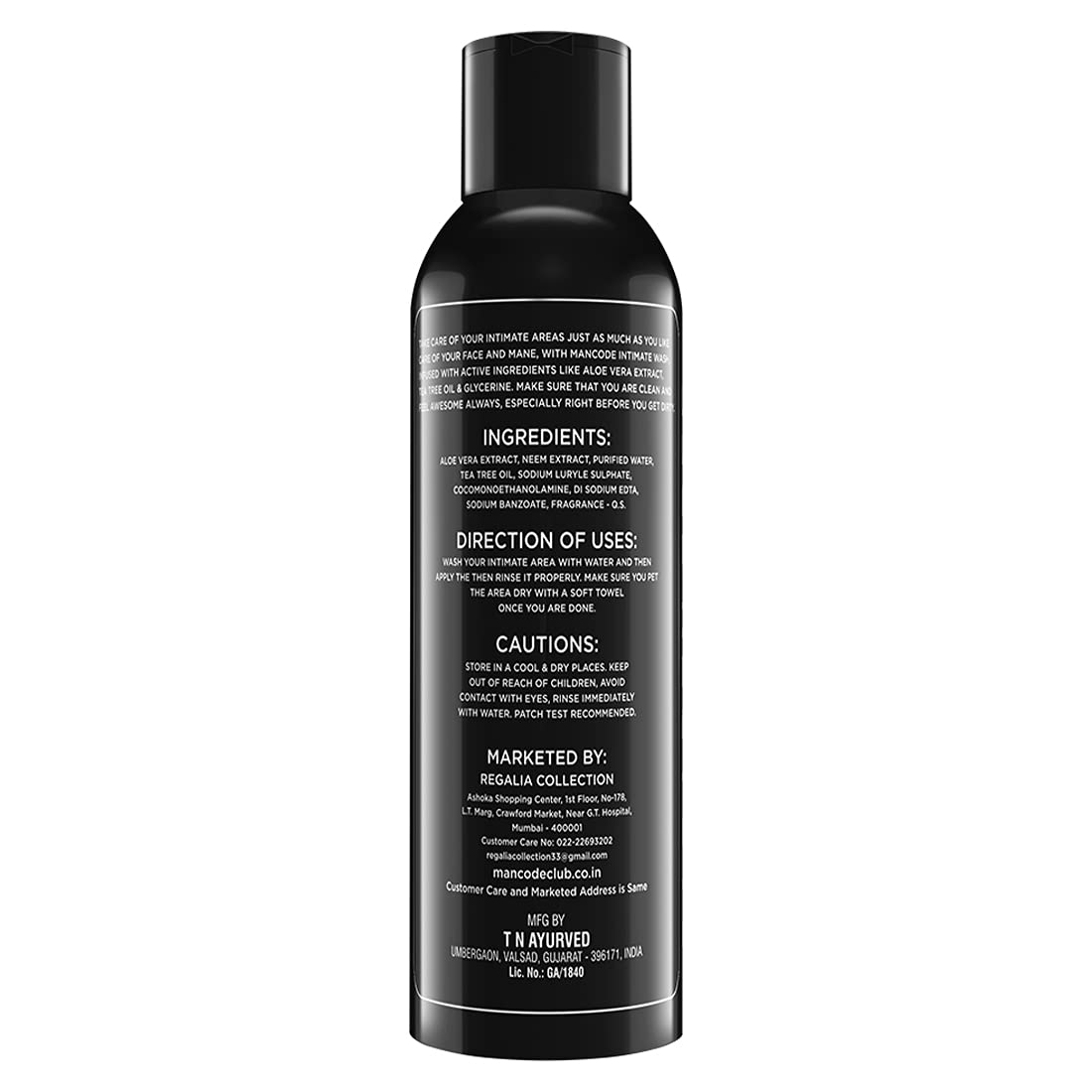 Mancode Intimate Wash For Men - 100ml with Tea Tree Essential Oil Ayurvedic & Natural Personal Intimate Hygiene Prevents Itching Irritation & Dryness Caused By Sweating Ball Wash for Men