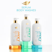Dove Exfoliate Away Serum Body Wash | 4% Refining Serum + AHA | Micro-polishers for silkier skin | Paraben & SLS free | 300 ml