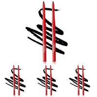 FACESCANADA Magneteyes Metallic Kajal Pencil - Black,0.35G (Pack Of 8)|24 Hr Long Stay|One Stroke Smooth Glide|Waterproof,Smudgeproof&Fadeproof|Deep Matte Finish|Enriched With Almond Oil & Vitamin E