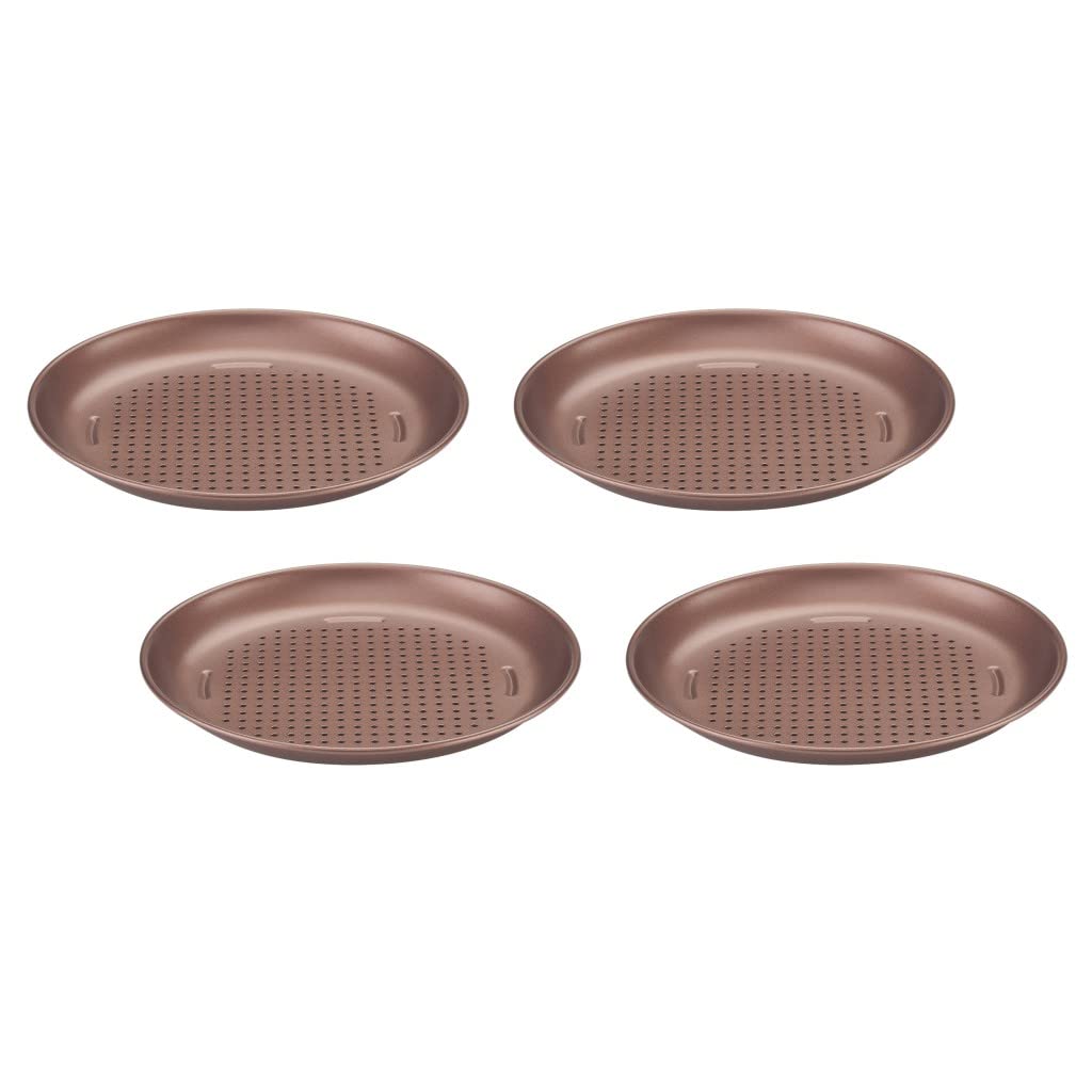 Cuisinart CMBM-4PPBZ 4-pc Mini Pizza Pan Set, Bronze