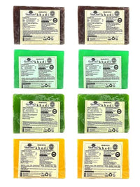 Khadi Pure Almond, Aloe Vera, Apricot & Chandan Haldi Soap, 125 g (Pack of 8)