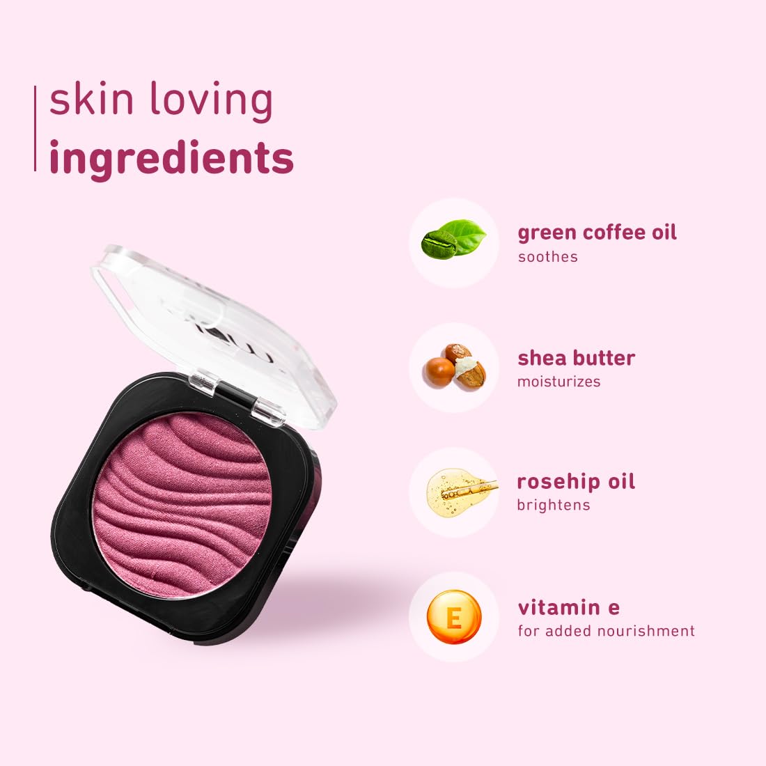 Plum Cheek-A-Boo Shimmer Blush | Highly Pigmented | Effortless Blending | 100% Vegan & Cruelty Free | 127 Bare Necessity